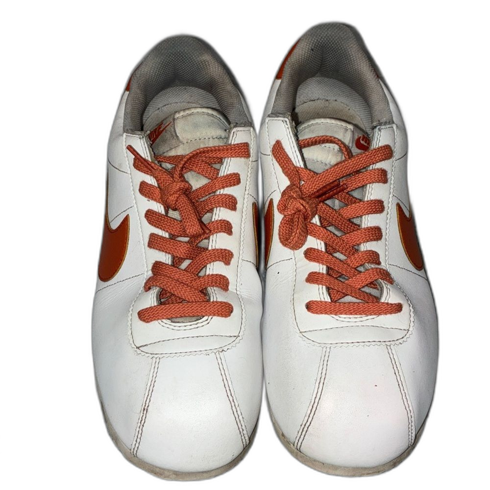 Nike Cortez Leather Sneakers White Campfire Orange Men’s Size 12